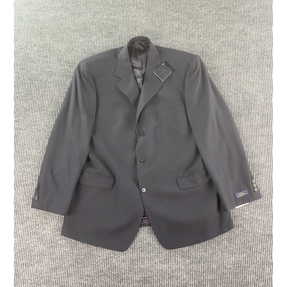 NWT Brooks Brothers Suit Jacket 45 R Navy Wool Solid Classic 346 Stretch $299